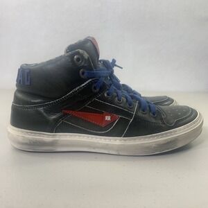 Red Rag Sneakers Women's 9 Black‎ Red Leather Mid Top Casual Streetwear